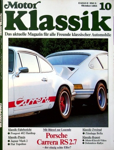 Deckblatt Motor Klassik (10/1985)